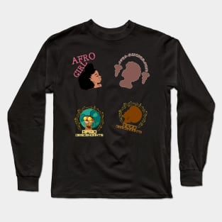 afro sticker pack Long Sleeve T-Shirt